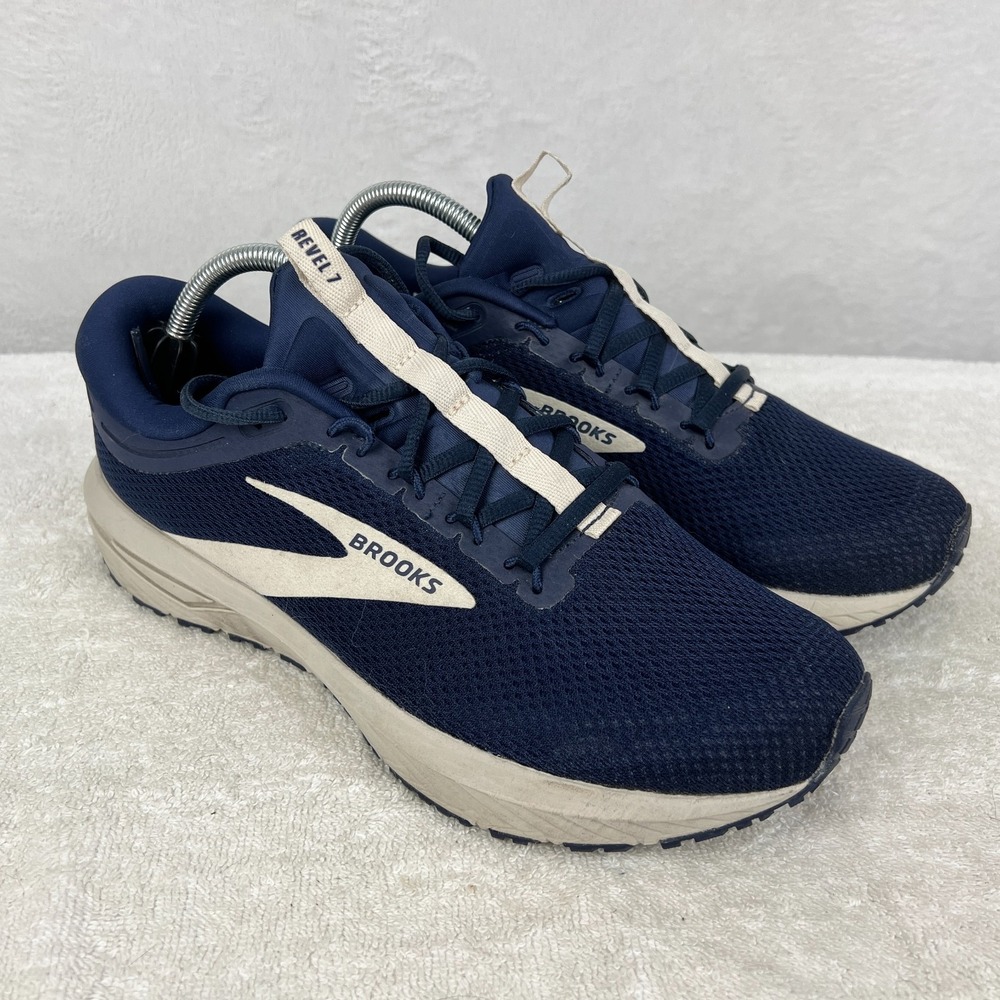 Brooks Revel 7 Running Shoes Mens 9.5 Blue Walking Sneakers Low Top Road